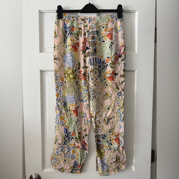 Anthropologie Adair Patchwork Floral Drawstring Sleep Pants - Picture 7 of 10
